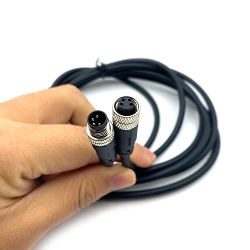M8 4 Pins Male to Female Connector Cable, A Code Straight Molding Cable Female to Male Aviation Sensor Electrical PVC Cable 60V 4A AC/DC Industrial Molded Cable AWG24(5Meter) - size: 16.4ft