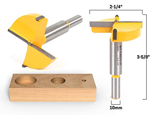 YONICO 43057C 2-1/4-Inch Diameter Carbide Forstner Drill Bit 10mm Shank - style: 2-1/4" Diameter