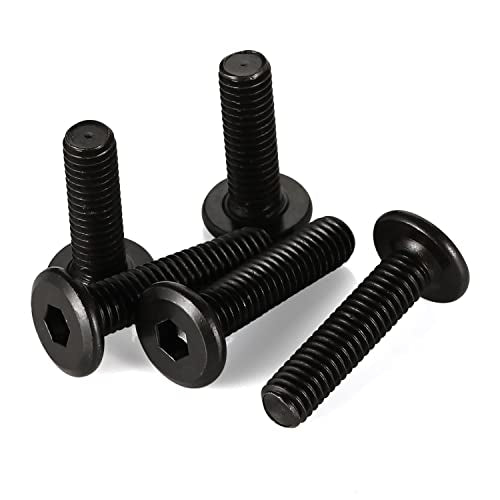 1/4-20 x 1/2" Flat Head Socket Head Screw Furniture Bolts Countersunk Connector Screws, Stainless Steel 18-8 (304), Black Oxide, Fully Threaded, 25 PCS - size: 1/4-20 x 1/2"