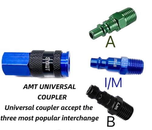 1/4-inch air hose fittings,air compressor quick connect fittings,15 Pieces Air Coupler and Plug Kit,Heavy Duty Aluminum,Lightweight Connector Set,Blue - color: Blue