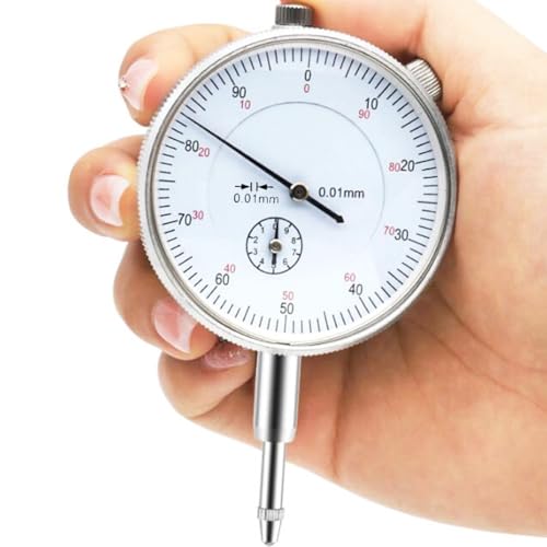 Wolfride Mechanical Dial Indicator Gauge 0-10mm, 0.01mm Resolution