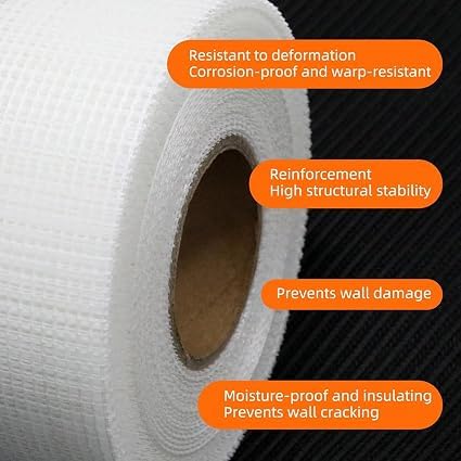 QILIMA Self-Adhesive Fiberglass Drywall Joint Mesh Tape, Fiber Mesh Crack Patch Wall Repair Fabric,4 Inch by 148 Feet White - size: 4Inch x 148 Feet