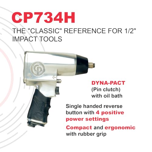 Chicago Pneumatic CP734H, Air Impact Wrench, 1/2 in Sq Drive