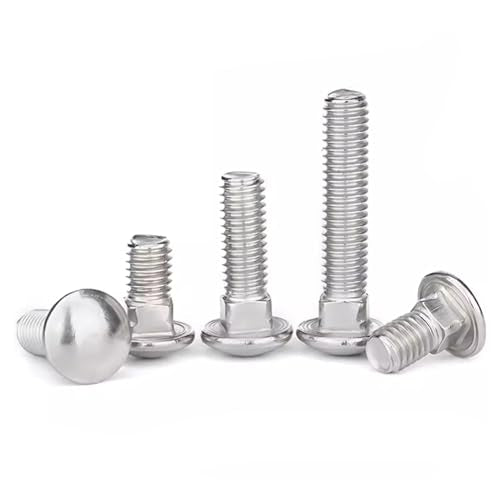 1/4-20 x 3 Carriage Bolts Screws, Stainless Steel 18-8 (304) Round Head Square Neck Carriage Bolts, Fully Threaded, Pack of 10 - size: 1/4-20 x 3"