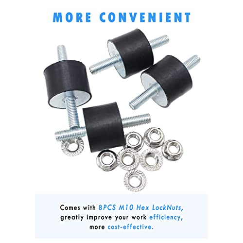 EASYEAH M10 Rubber Studs Shock Absorber Anti-Vibration Isolator Mounts - size: VV-M10x28-40x30