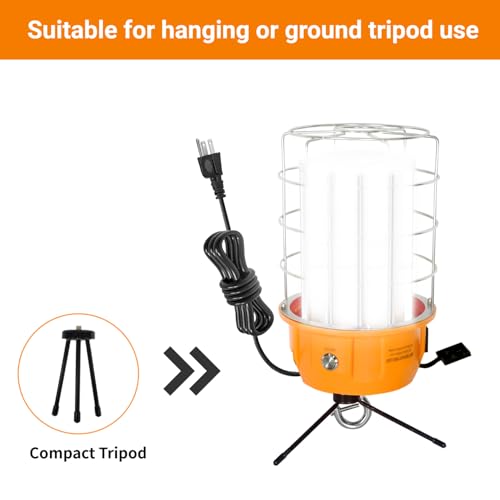 400W LED Temporary Work Light,56,000LM,5000K Daylight Construction Lighting - color: Orange-400W