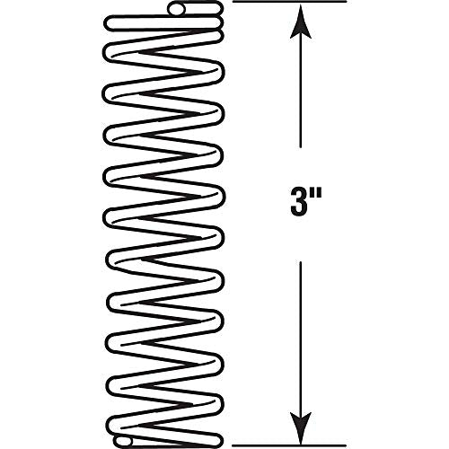 Prime-Line SP 9734 Compression Spring, Spring Steel Construction, Nickel-Plated Finish, 0.105 GA x 1-1/8 In. x 3 In. (2 Pack) - size: 1-1/8 in. x 3 in.