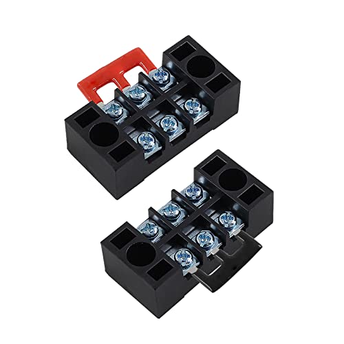 BokWin Screw Terminal Strip, 3 Position Double Row, 6 Sets - size: 15A 3P