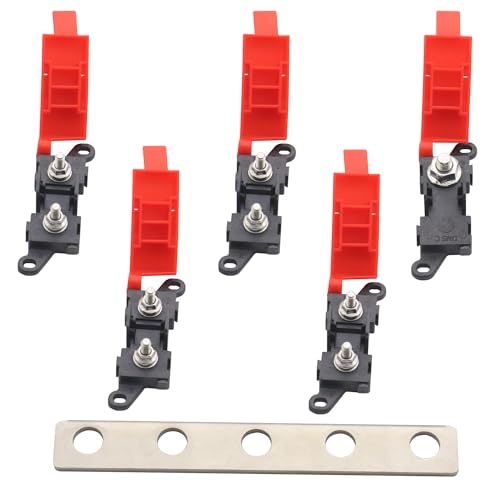 4way Midi Fuse Holder Automotive Marine Boat Car Audio Brass Fuse Blocks Midi Holder 1in 4 Out with 30A 60A 100A Midi Fuses Distribution Block - size: 4way Midi