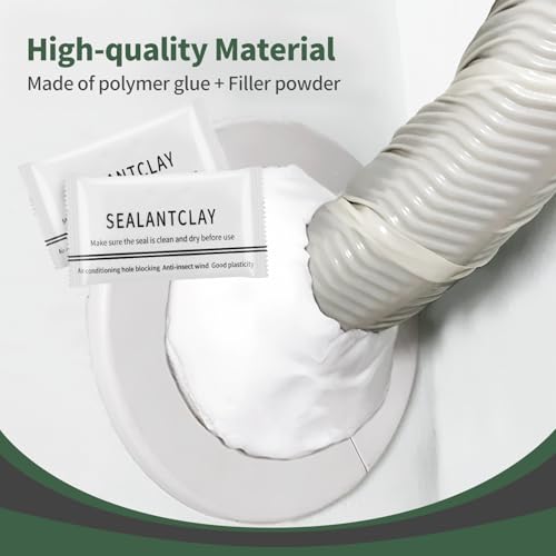 Waterproof Sealant Mastic,Pack of 10 White Seal Putty Waterproof Duct Seal Repair Sealing Clay, Quick Mending Mud for Drain Connection, Wall Hole, Air Conditioning Hole Seal Putty (10-White) - color: 10-White