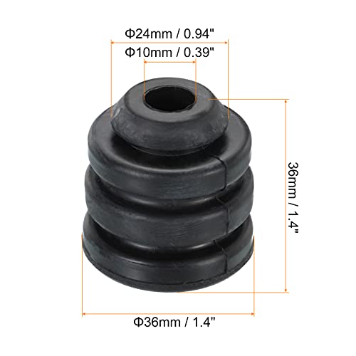 PATIKIL 1.4"x1.4" Refrigeration Compressor Rubber Mounting Feet, 6 Pack Foot Mount Anti Vibration Pad Replacement for Air Conditioner Refrigerator Electric Motor, Black - size: 1.4" x 1.4"
