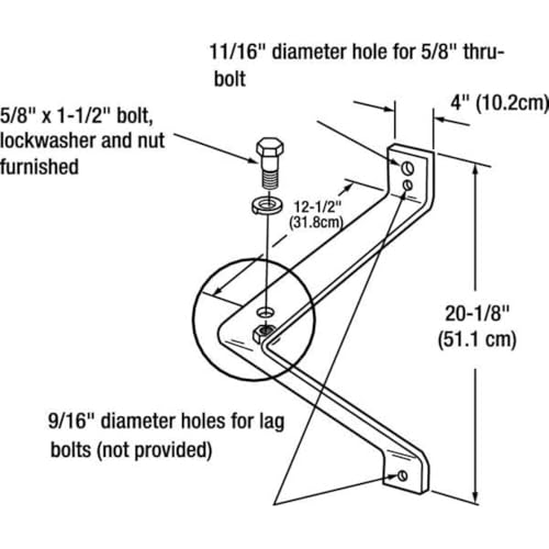 Lithonia Steel Angle Mounting Bracket