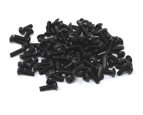 iexcell 100 Pcs M4 x 12mm Thread Pitch 0.7 mm Alloy Steel 12.9 Grade Hex Socket Button Head Cap Screws Bolts Kit, Black Oxide Finish - size: M4 x 12mm