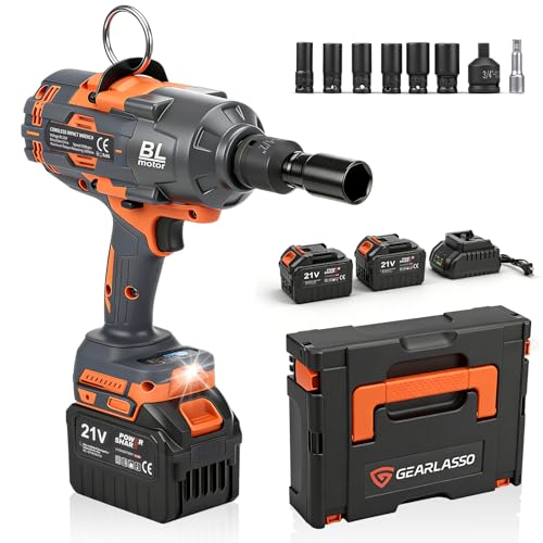 3/4 Cordless Impact Wrench 1475Ft-lbs (2000N.m) High Torque Impact Gun - size: 2000N.m