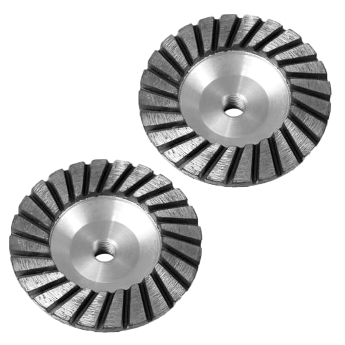 2PCS 4" Concrete Diamond Cup Wheel, 36 Grit 5/8"-11 Arbor Concrete Tool