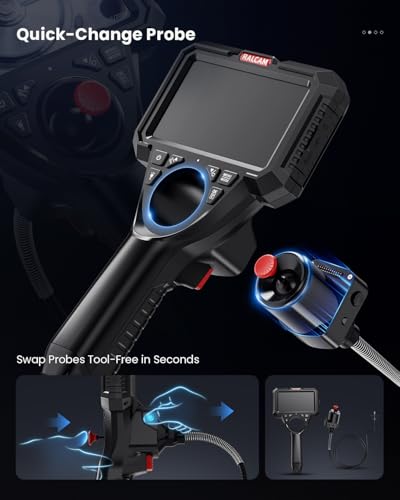 Ralcam M5 Series 4-Way Articulating Borescope, Replaceable Snake Tube
