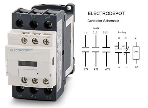 30 Amp 3 Pole Contactor 120V Coil Lighting 50Amp AC1, Motor starter 32Amp AC3, 600V, Aux Contact NO NC