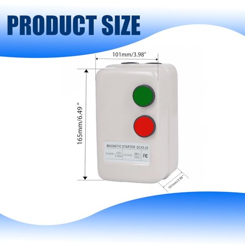 Magnetic Motor Starter 380V 5.5KW-7.5HP Magnetic Electric Motor Starter for Air Compressor, 3-Phase/Single-Phase Switch Magnetic Starter - style: 380v 5.5KW-7.5HP
