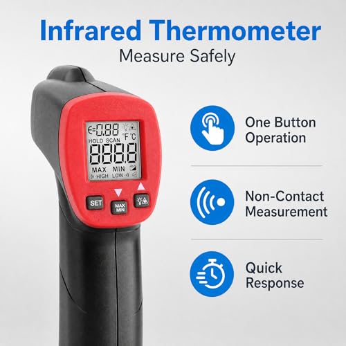 UNI-T UT300S Laser Infrared Thermometer -32℃~400℃Termometro Digital Industrial Non Contact Laser Temperature Meter Gun