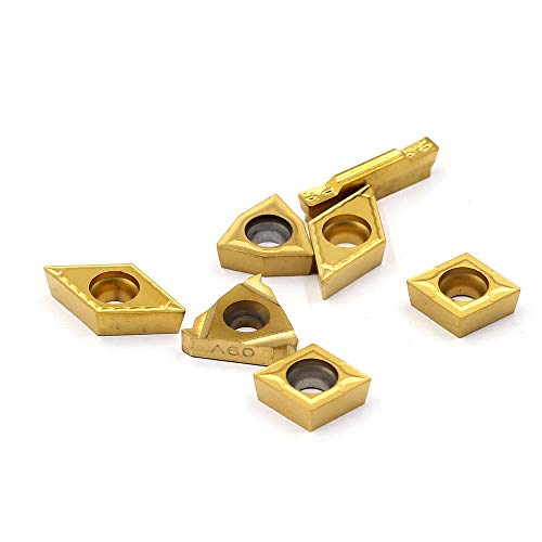 OSCARBIDE Carbide Turning Inserts MGMN300,16ER A60,WCMT06T304,CCMT09T304,DCMT11T304 CNC Lathe Insert for 5/8" or 3/4" Indexable Lathe Turning Tool Holder Insert Replacement, 7 Pieces