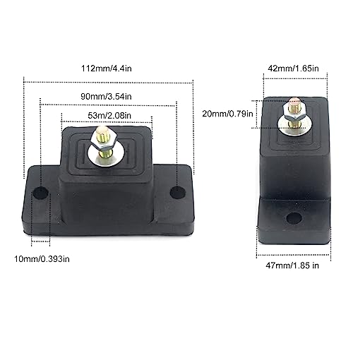 Anti Vibration Pads Rubber Conditioner Vibration Isolator for Outdoor Mini Split Ground Stand Wall Mounting Bracket Ac Condenser Shock Absorbing Pad Damping Block Air Compressor Feet