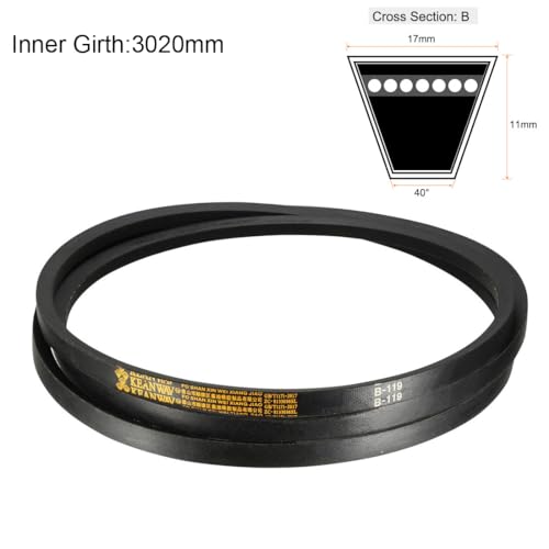 uxcell B-119 V-Belts 119" Inner Length, B-Section Rubber Drive Belt - size: 119"