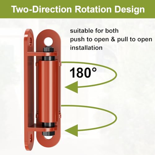 Heavy Duty Gate Hinger 7” Silent Bearing Gate Hinges Red - color: Red