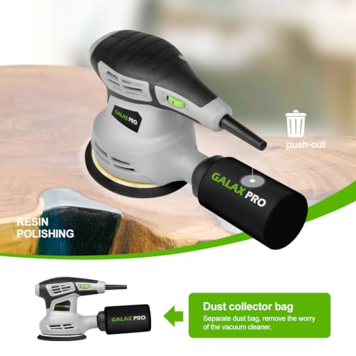 GALAX PRO 5-inch Random Orbital Sander Corded 2.4-Amp with 15PCS Sandpapers