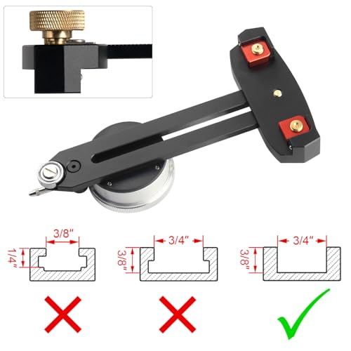 TOOLCOOL Table Saw Gauge Dial Indicator, 0.01mm Accuracy Calibration Tool, Thin Rip Table Saw Jig Fits 3/4" U-Slot, Precision Table Saw Accessories For Woodworking And Narrow Strip Cuts - size: U-slot Version