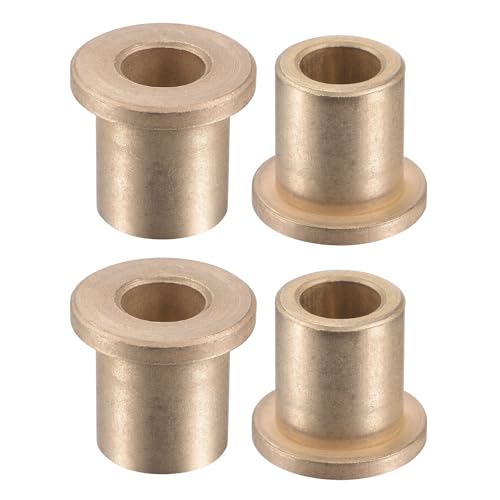 uxcell 4pcs Flange Sleeve Bearings 10mm Bore 16mm OD Sintered Bronze