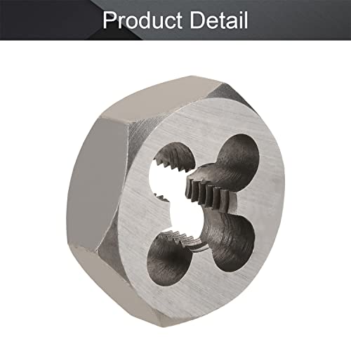 Utoolmart Hex Rethreading Die, M10 x 1.25 Pitch, Carbon Steel Thread Die, Hex Rethreading Die Machine Thread Die, Hexagon Taper Pipe Die, 1 Pcs - size: M10×1.25 Fine Teeth