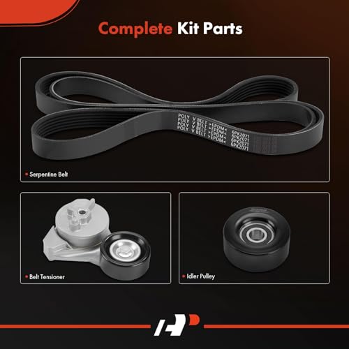 A-Premium Engine Serpentine Belt Drive Kit with Tensioner & Idler Pulley