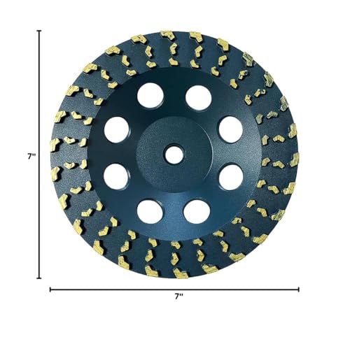 7" Vortex Seg Diamond Grinding Wheel for Coating Removal, 5/8"-11 Arbor - style: 7" Dia