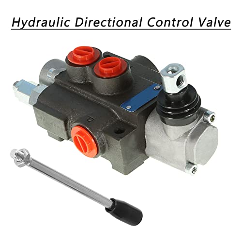 kimllier Hydraulic Directional Control Valve 1 Spool 13GPM 3600PSI BSPP Ports, Adjustable Double Acting Hydraulic Valve Fit for Small Tractors Loaders