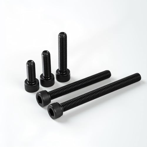 M6-1.0 x 8mm Socket Head Cap Screws Cap Bolts, 12.9 Grade Alloy Steel Black Oxide, Allen Socket Drive, Machine Full Thread, 30 PCS (8mm-80mm Available) - size: M6x8mm(30PCS)