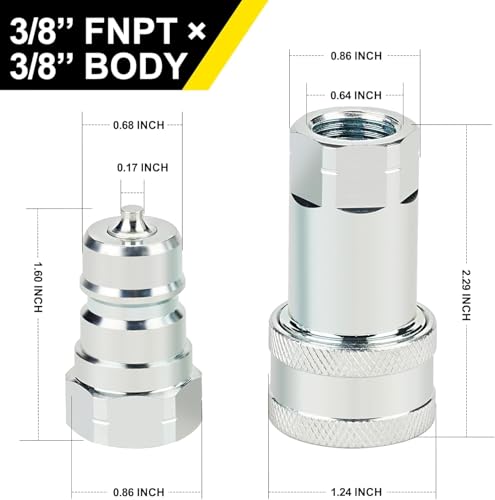 3/8'' Ag Pioneer Hydraulic Quick Connect Coupler Fittings with Dust Cap
