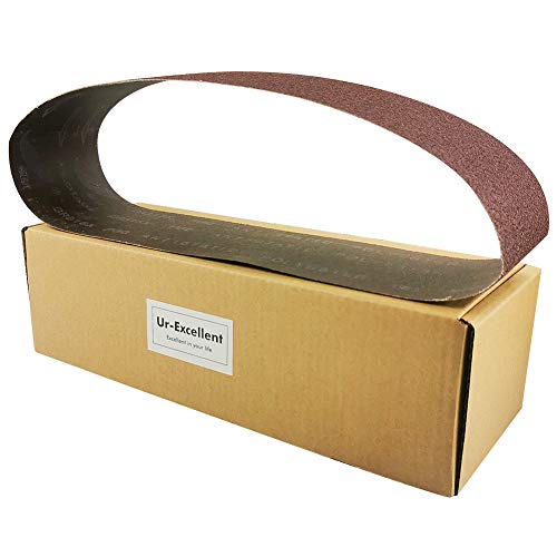4x36 4 x 36 inch Sanding Belt Pack 4-Inch x 36-Inch,12 Pcs(4 Each of 80 120 150 Grits) Aluminum Oxide for Sander - size: 4x36in