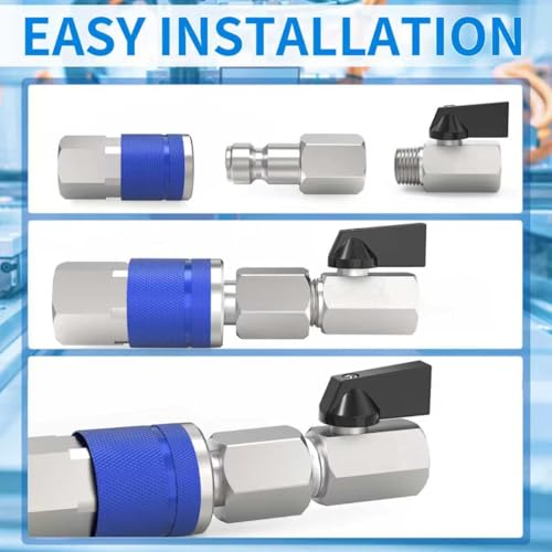 ChillWaves Automotive T-Style Air Plug, 1/4" NPT Female Pneumatic Plugs, Air Compressor Accessories Fittings(10-PACK) - size: 1/4" FNPT(1/4" Body)