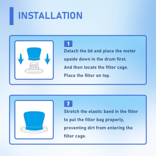 3 pcs Cloth Filter Replacement 916949 Fits Craftsman 2 Gallon VAC, 3 Microlined Filter Bags