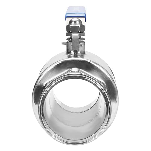 DERNORD 4 inch Tri-Clamp Clover Ball Valve Stainless Steel 304,PTFE Lined. (4 inch Tube OD) - size: 4 inch Tube OD