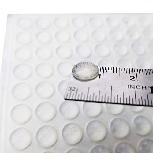 Clear Soft Close Drawer Cabinet Door Bumpers - 8mm x 1.5mm Sound Dampening Adhesive Transparent Rubber Pads Feet - Hemispherical Shape - 100 PCs