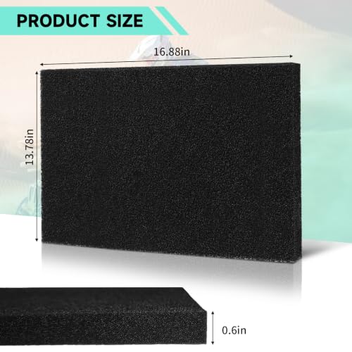 60 PPI Air Filter Foam Sheet for Motorcycle ATV, 17x14, 2 Pack