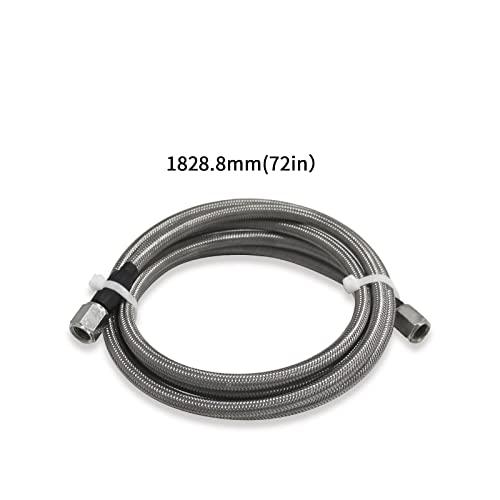 Pressure Stainless Remote Turbocharger Sensor Teflon 4AN Gauge Line Kit - size: 60 Inch