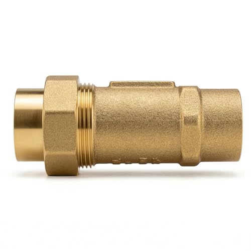 1 Inch Dual Check Valve Assembly, Replacement for 700XL-1UFX1F, Durable Solid Brass Dual Check Valve Backflow Preventer for Residential and Commercial Plumbing