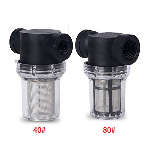 Denpetec 1Pcs Garden Pond 1 inch Inline Mesh Strainer Water Pump Filter Irrigation High Flow Pipeline Filter Garden Interface Strainer(Size:80 mesh) - size: 80 mesh