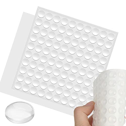 LOMIMOS 200pcs Cabinet Door Bumper,Soft Self Adhesive Clear Sound Dampening Rubber Pad Stopper Protector for Wall Furniture Drawer(Hemispherical) - size: 200pcs