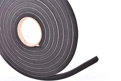Sponge Neoprene Stripping W/Adhesive 1/2in Wide X 1/2in Thick X 15ft Long