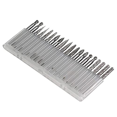 20pcs Solid Carbide Burr Set 0.118‘’(3mm) Shank