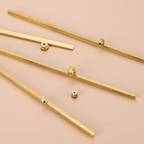 uxcell Brass Spur Gear and Gear Rack 0.5M 30T 10x5x300mm Rack Spur 5mm Bore - size: Gear Bore 5mm, (0.5M-30T)