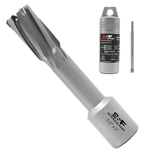 S&F STEAD & FAST Carbide Annular Cutter, Cutting Diameter 5/8”, DOC 2” - size: 5/8 x 2"